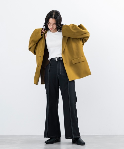 JUNRED（ジュンレッド）の「センターフリンジスーパーフレアパンツ（その他パンツ・メンズ・チャコールグレー/ブラック/グリーン/オレンジ・L/M/S）」の18枚目の写真