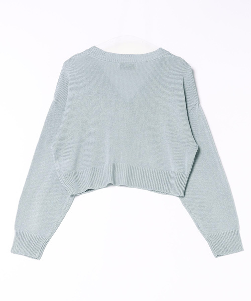 3.3 Field Trip （3.3フィールドトリップ）の「3.3 Field Trip／リボンカーディガン 2110251（カーディガン/ボレロ・レディース・ブルー/アイボリー・FREE）」の20枚目の写真