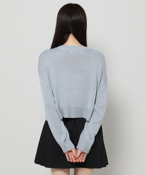 3.3 Field Trip （3.3フィールドトリップ）の「3.3 Field Trip／リボンカーディガン 2110251（カーディガン/ボレロ・レディース・ブルー/アイボリー・FREE）」の12枚目の写真