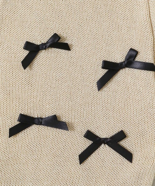 3.3 Field Trip （3.3フィールドトリップ）の「3.3 Field Trip／リボンカーディガン 2110251（カーディガン/ボレロ・レディース・ブルー/アイボリー・FREE）」の13枚目の写真