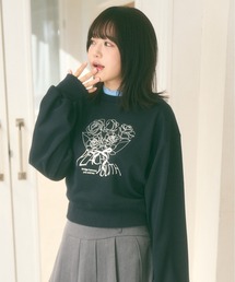 <Peachyyouth × Ada.>ブーケプリント カジュアル スウェット
