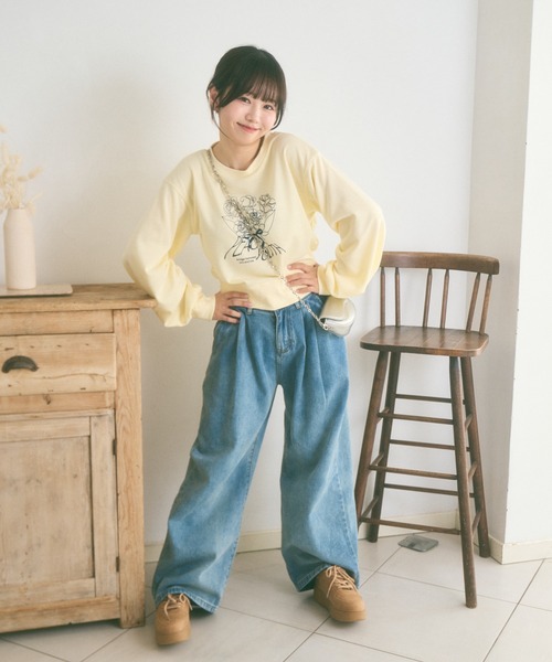 Ada.(エイダ)の「<Peachyyouth × Ada.>ブーケプリント カジュアル スウェット(スウェット・レディース・アイボリー/ネイビー/オートミール・M/L)」の21枚目の写真