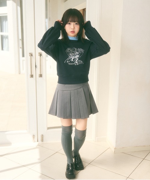 Ada.(エイダ)の「<Peachyyouth × Ada.>ブーケプリント カジュアル スウェット(スウェット・レディース・アイボリー/ネイビー/オートミール・M/L)」の5枚目の写真