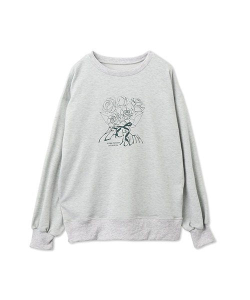 Ada.(エイダ)の「<Peachyyouth × Ada.>ブーケプリント カジュアル スウェット(スウェット・レディース・アイボリー/ネイビー/オートミール・M/L)」の11枚目の写真