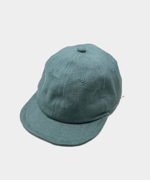 HUNTISM(ハンティズム)の「HUNTISM ハンティズム / French Linen Umpire Cap フレンチリネンアンパイアキャップ / htm241004(キャップ・メンズ・レッド/オリーブ/ブルー/ブラック/ベージュ・1/2)」の4枚目の写真