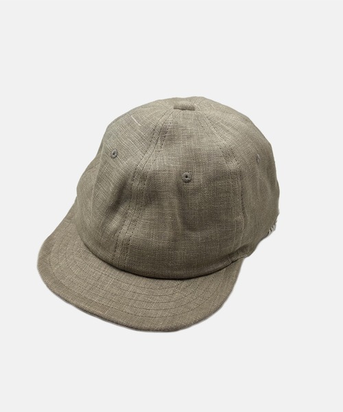HUNTISM(ハンティズム)の「HUNTISM ハンティズム / French Linen Umpire Cap フレンチリネンアンパイアキャップ / htm241004(キャップ・メンズ・レッド/オリーブ/ブルー/ブラック/ベージュ・1/2)」の12枚目の写真