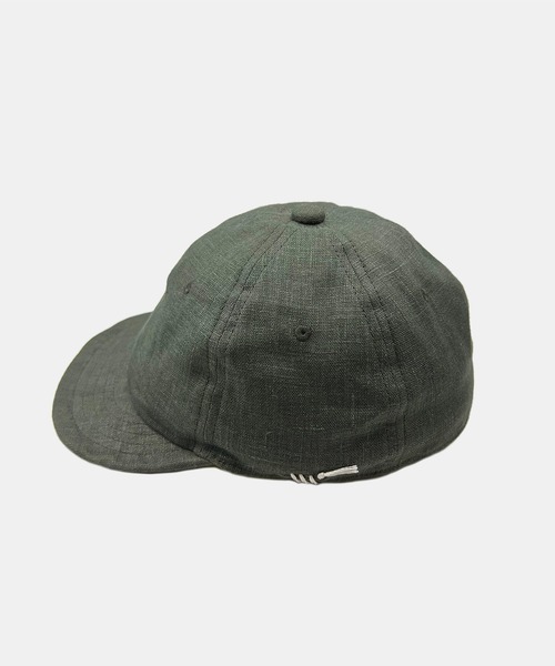 HUNTISM(ハンティズム)の「HUNTISM ハンティズム / French Linen Umpire Cap フレンチリネンアンパイアキャップ / htm241004(キャップ・メンズ・レッド/オリーブ/ブルー/ブラック/ベージュ・1/2)」の14枚目の写真