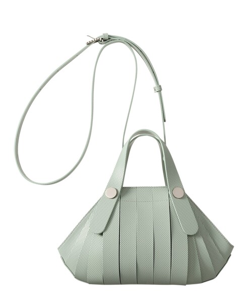 HIROKO HAYASHI（ヒロコハヤシ）の「OSSO VIVO PUNTI（オッソ ヴィーヴォ プンティ）ショルダーバッグ（ショルダーバッグ・レディース・ライトグリーン系/ホワイト系6/ブラック系3/ライトイエロー系4/グレー系その他4/サックスブルー系3/ベージュ系3・00）」の5枚目の写真