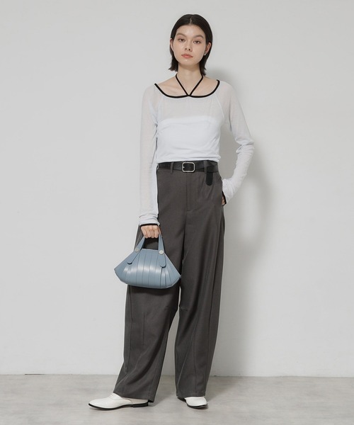 HIROKO HAYASHI（ヒロコハヤシ）の「OSSO VIVO PUNTI（オッソ ヴィーヴォ プンティ）ショルダーバッグ（ショルダーバッグ・レディース・ライトグリーン系/ホワイト系6/ブラック系3/ライトイエロー系4/グレー系その他4/サックスブルー系3/ベージュ系3・00）」の11枚目の写真