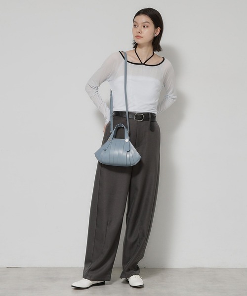 HIROKO HAYASHI（ヒロコハヤシ）の「OSSO VIVO PUNTI（オッソ ヴィーヴォ プンティ）ショルダーバッグ（ショルダーバッグ・レディース・ライトグリーン系/ホワイト系6/ブラック系3/ライトイエロー系4/グレー系その他4/サックスブルー系3/ベージュ系3・00）」の10枚目の写真
