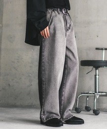 ヴィンテージメイクスイッチパネルワイドデニムパンツ