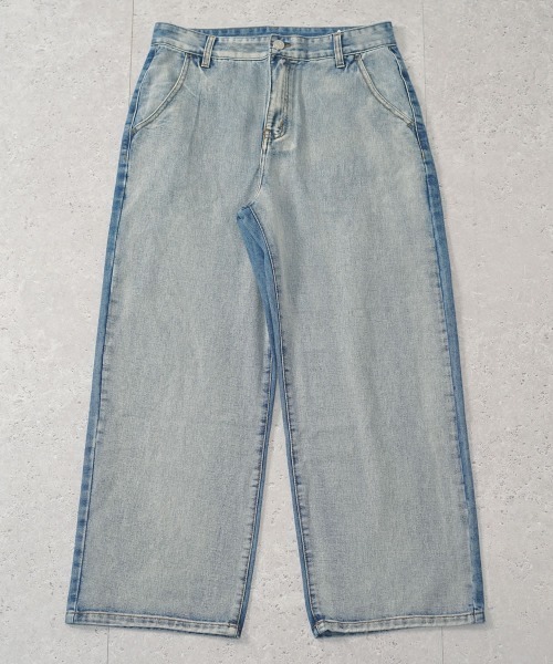 【セール】ヴィンテージメイクスイッチパネルワイドデニムパンツ（デニムパンツ）｜Shoowtime（ショウタイム）