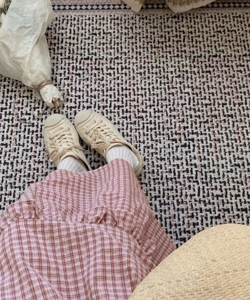 PRIVATE  BEACH（プライベートビーチ）の「チェック柄ティアードスカート（スカート・レディース・ピンク/ブラック・FREE）」の13枚目の写真