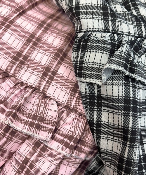 PRIVATE  BEACH（プライベートビーチ）の「チェック柄ティアードスカート（スカート・レディース・ピンク/ブラック・FREE）」の14枚目の写真