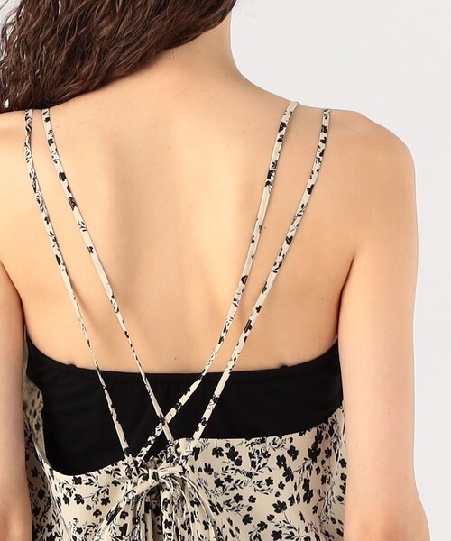 MACPHEE（マカフィー）の「フラワープリント キャミソールワンピース（ワンピース・レディース・ブラック系その他/ライトベージュ・36）」の7枚目の写真