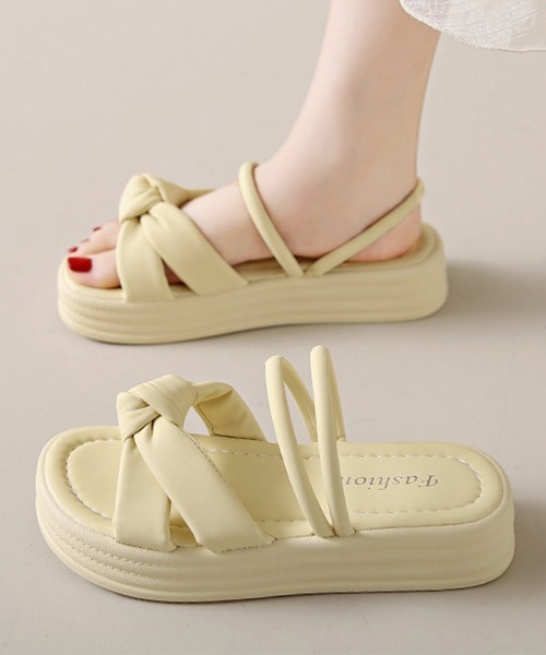 結び目リボン☆マリンサンダル【ALDO】Annamarie 厚底ストラップ 結び目リボン☆マリンサンダル【ALDO】Annamarie 厚底ストラップ