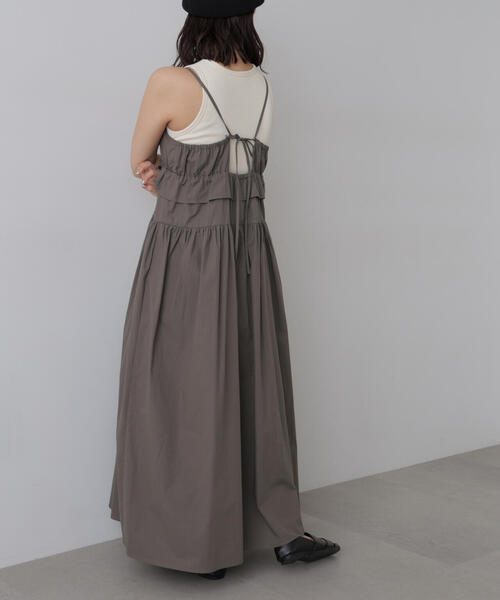 FREE'S MART（フリーズマート）の「ペプラムキャミティアードワンピース（ワンピース・レディース・グレー/ブルー/ホワイト・SMALL/MEDIUM）」の10枚目の写真