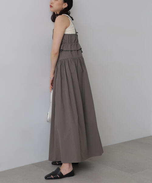 FREE'S MART（フリーズマート）の「ペプラムキャミティアードワンピース（ワンピース・レディース・グレー/ブルー/ホワイト・SMALL/MEDIUM）」の11枚目の写真