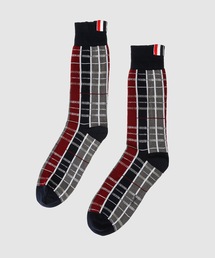 THOM BROWNE | HUNTING TARTAN CHECK JACQUARD MID CALF SOCKS IN MULTI COLOR COTTON(ソックス/靴下)