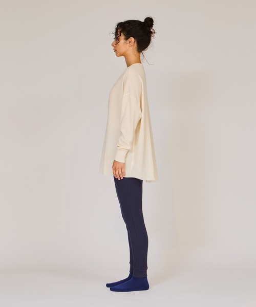 HANES（ヘインズ）の「【Hanes/ヘインズ】レディース ヘンリーネック（Tシャツ/カットソー・レディース・オフホワイト/ブラック/ダークネイビー/ヘザーグレー・FREE）」の10枚目の写真