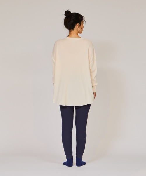 HANES（ヘインズ）の「【Hanes/ヘインズ】レディース ヘンリーネック（Tシャツ/カットソー・レディース・オフホワイト/ブラック/ダークネイビー/ヘザーグレー・FREE）」の11枚目の写真