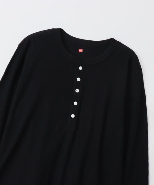 HANES（ヘインズ）の「【Hanes/ヘインズ】レディース ヘンリーネック（Tシャツ/カットソー・レディース・オフホワイト/ブラック/ダークネイビー/ヘザーグレー・FREE）」の19枚目の写真