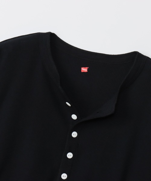 HANES（ヘインズ）の「【Hanes/ヘインズ】レディース ヘンリーネック（Tシャツ/カットソー・レディース・オフホワイト/ブラック/ダークネイビー/ヘザーグレー・FREE）」の20枚目の写真