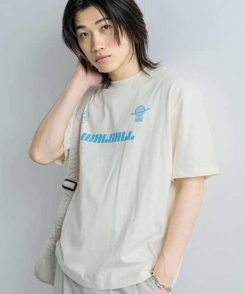 SENSE OF PLACE by URBAN RESEARCH（センスオブプレイスバイアーバンリサーチ）の「サッカーゲームグラフィックTシャツ(5分袖)（Tシャツ/カットソー・メンズ・ライトブルー/アイボリー/ブラック/ホワイト・MEDIUM/LARGE）」の7枚目の写真