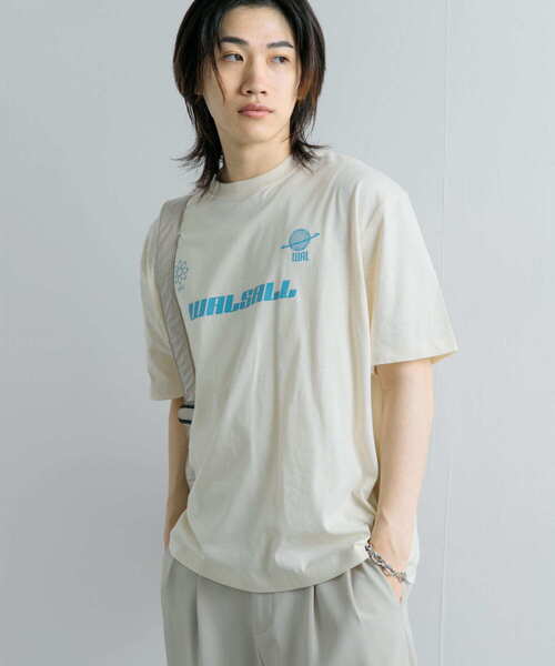 SENSE OF PLACE by URBAN RESEARCH（センスオブプレイスバイアーバンリサーチ）の「サッカーゲームグラフィックTシャツ(5分袖)（Tシャツ/カットソー・メンズ・ライトブルー/アイボリー/ブラック/ホワイト・MEDIUM/LARGE）」の8枚目の写真