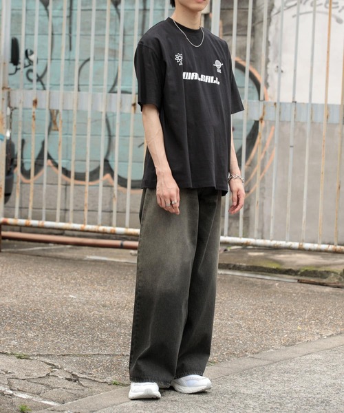 SENSE OF PLACE by URBAN RESEARCH（センスオブプレイスバイアーバンリサーチ）の「サッカーゲームグラフィックTシャツ(5分袖)（Tシャツ/カットソー・メンズ・ライトブルー/アイボリー/ブラック/ホワイト・MEDIUM/LARGE）」の14枚目の写真