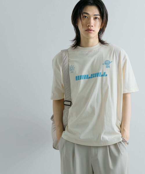 SENSE OF PLACE by URBAN RESEARCH（センスオブプレイスバイアーバンリサーチ）の「サッカーゲームグラフィックTシャツ(5分袖)（Tシャツ/カットソー・メンズ・ライトブルー/アイボリー/ブラック/ホワイト・MEDIUM/LARGE）」の2枚目の写真