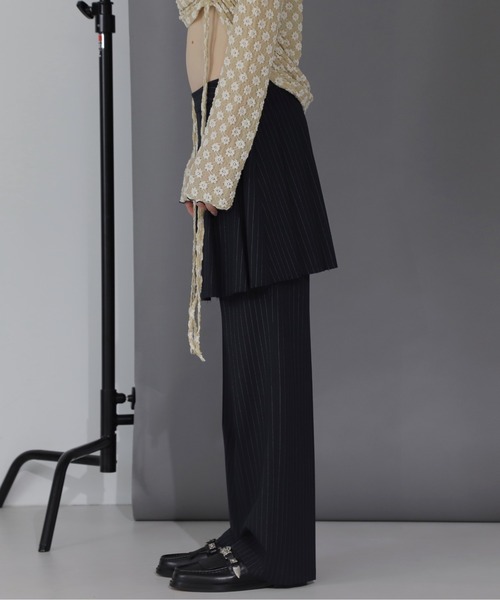 CREOLME（クレオルム）の「(CREOLME)ボックスプリーツスカートパンツ（その他パンツ・レディース・グレー/ネイビー・SMALL/MEDIUM）」の21枚目の写真