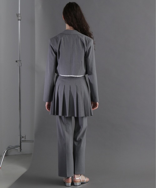 CREOLME（クレオルム）の「(CREOLME)ボックスプリーツスカートパンツ（その他パンツ・レディース・グレー/ネイビー・SMALL/MEDIUM）」の5枚目の写真