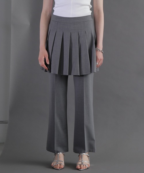 CREOLME（クレオルム）の「(CREOLME)ボックスプリーツスカートパンツ（その他パンツ・レディース・グレー/ネイビー・SMALL/MEDIUM）」の6枚目の写真