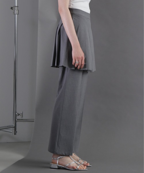 CREOLME（クレオルム）の「(CREOLME)ボックスプリーツスカートパンツ（その他パンツ・レディース・グレー/ネイビー・SMALL/MEDIUM）」の7枚目の写真