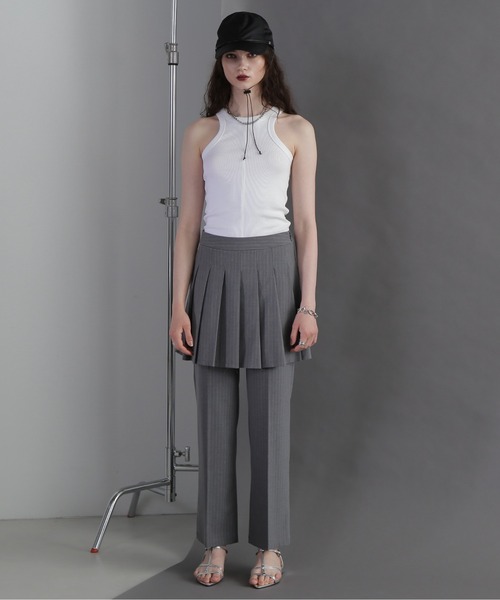 CREOLME（クレオルム）の「(CREOLME)ボックスプリーツスカートパンツ（その他パンツ・レディース・グレー/ネイビー・SMALL/MEDIUM）」の13枚目の写真