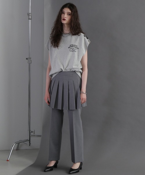 CREOLME（クレオルム）の「(CREOLME)ボックスプリーツスカートパンツ（その他パンツ・レディース・グレー/ネイビー・SMALL/MEDIUM）」の16枚目の写真