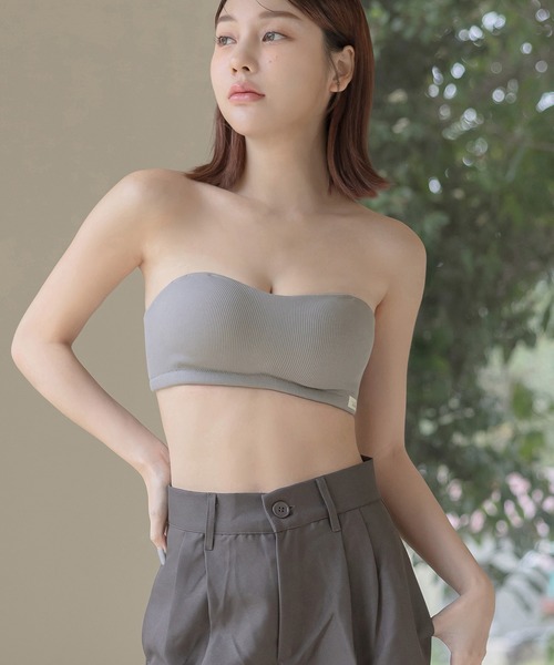 tu-hacci（ツーハッチ）の「ズレずに盛れる！2wayリブストラップレスブラジャー【ブラジャー単品】（ブラジャー・レディース・ブラック/グレー/キナリ・A70/A75/B65/B70/B75/B80/C65/C70/C75/C80/D65/D70/D75/D80/E65/E70/E75/E80/F65/F70/F75）」の22枚目の写真