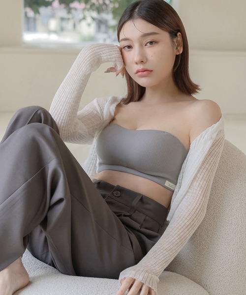 tu-hacci（ツーハッチ）の「ズレずに盛れる！2wayリブストラップレスブラジャー【ブラジャー単品】（ブラジャー・レディース・ブラック/グレー/キナリ・A70/A75/B65/B70/B75/B80/C65/C70/C75/C80/D65/D70/D75/D80/E65/E70/E75/E80/F65/F70/F75）」の8枚目の写真