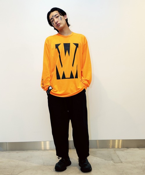 [W] by VIRGOwearworks（ダブリューバイヴァルゴウェアーワークス）の「W-mold logo lst（Tシャツ/カットソー・メンズ・オレンジ/ホワイト/ブラック・M/L/XL/XXL）」の11枚目の写真