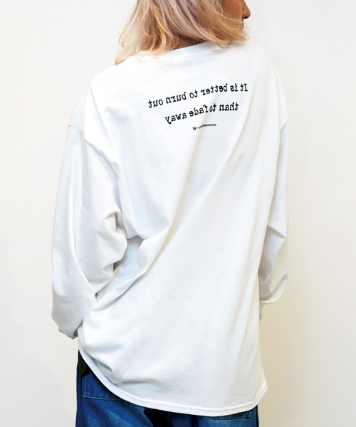 [W] by VIRGOwearworks（ダブリューバイヴァルゴウェアーワークス）の「W-mold logo lst（Tシャツ/カットソー・メンズ・オレンジ/ホワイト/ブラック・M/L/XL/XXL）」の6枚目の写真