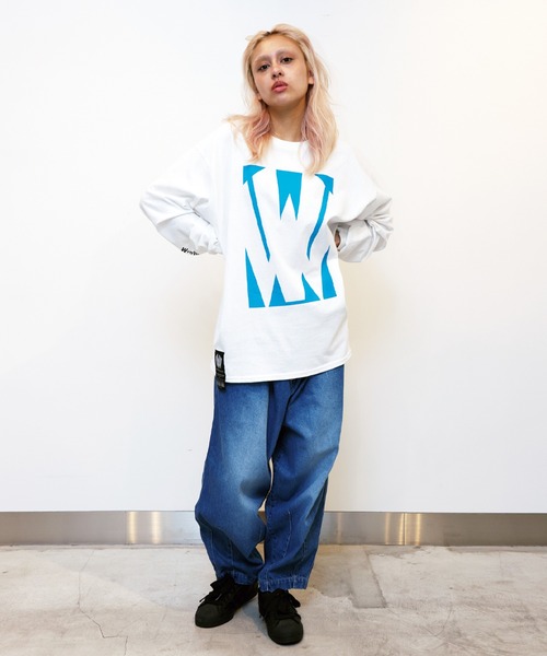 [W] by VIRGOwearworks（ダブリューバイヴァルゴウェアーワークス）の「W-mold logo lst（Tシャツ/カットソー・メンズ・オレンジ/ホワイト/ブラック・M/L/XL/XXL）」の12枚目の写真