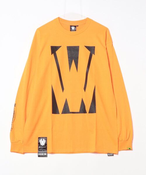 [W] by VIRGOwearworks（ダブリューバイヴァルゴウェアーワークス）の「W-mold logo lst（Tシャツ/カットソー・メンズ・オレンジ/ホワイト/ブラック・M/L/XL/XXL）」の15枚目の写真