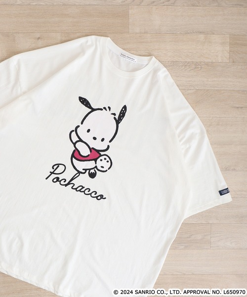 sanrio(サンリオ)の「sanrio サンリオキャラクターズ キングビッグTシャツ(Tシャツ/カットソー・レディース・ホワイト系その他/ブラック系その他/オフホワイト/サックスブルー/ブラック/ネイビー系/グリーン系その他/ピンクベージュ・FREE)」の3枚目の写真