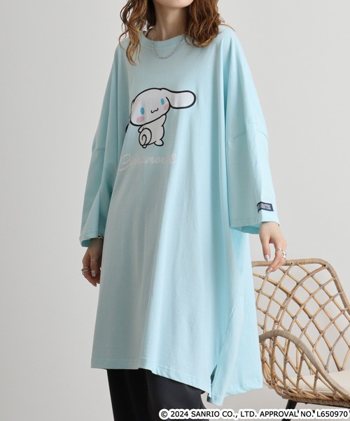 sanrio(サンリオ)の「sanrio サンリオキャラクターズ キングビッグTシャツ(Tシャツ/カットソー・レディース・ホワイト系その他/ブラック系その他/オフホワイト/サックスブルー/ブラック/ネイビー系/グリーン系その他/ピンクベージュ・FREE)」の22枚目の写真