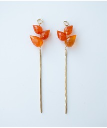 DIAMOND & BABY AKOYA PIERCED EARRINGS(2ZP1665)K18 ピアス