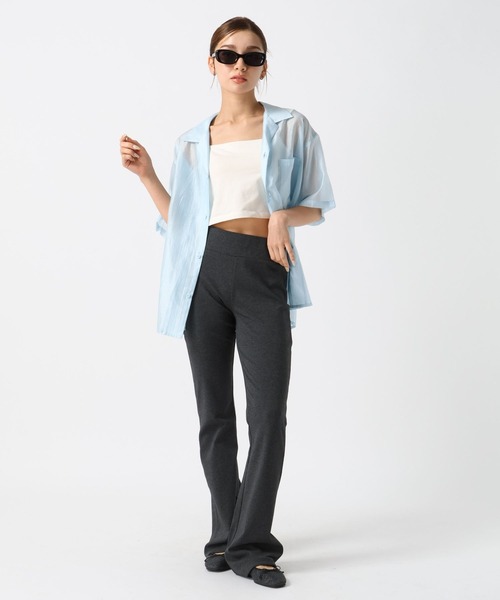 FOREVER 21（フォーエバー トゥエンティーワン）の「【2024FW】レイヤードカットフレアパンツ（その他パンツ・レディース・グレー/ブラック・SMALL/MEDIUM）」の6枚目の写真