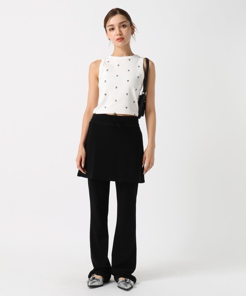 FOREVER 21（フォーエバー トゥエンティーワン）の「【2024FW】レイヤードカットフレアパンツ（その他パンツ・レディース・グレー/ブラック・SMALL/MEDIUM）」の14枚目の写真