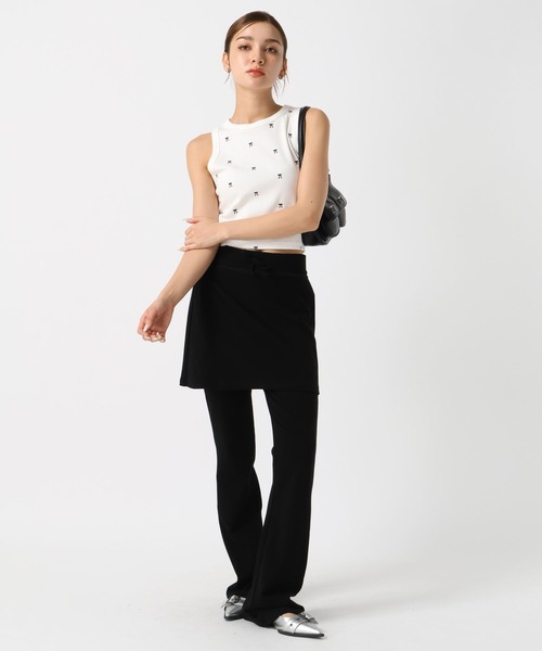 FOREVER 21（フォーエバー トゥエンティーワン）の「【2024FW】レイヤードカットフレアパンツ（その他パンツ・レディース・グレー/ブラック・SMALL/MEDIUM）」の15枚目の写真