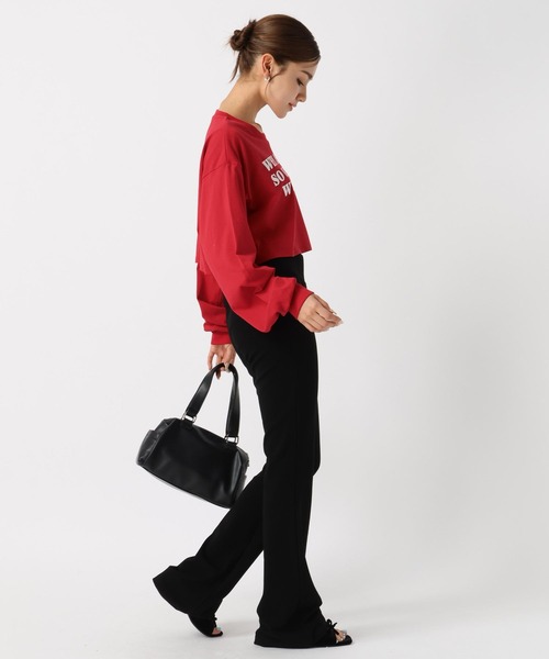 FOREVER 21（フォーエバー トゥエンティーワン）の「【2024FW】レイヤードカットフレアパンツ（その他パンツ・レディース・グレー/ブラック・SMALL/MEDIUM）」の19枚目の写真